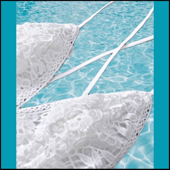 WHITE LACE SPLICING CRISS CROSS LACE-UP V NECK CAMI DRESS Sz M - Picture 12 of 16